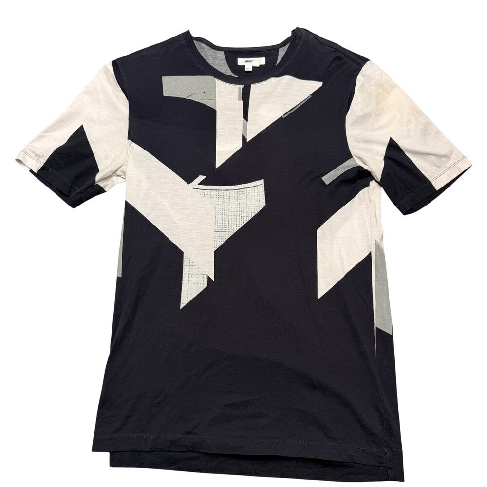 Helmut Lang SS23 Abstract Print Short Sleeve T Shirt Men's Small Avant Garde
